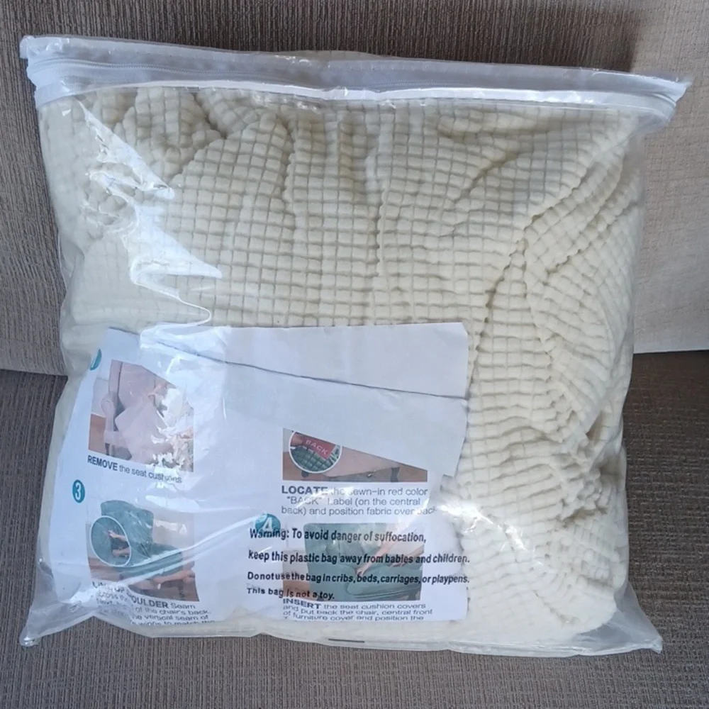 2 piece Wing Chair Stretch Chair Cover